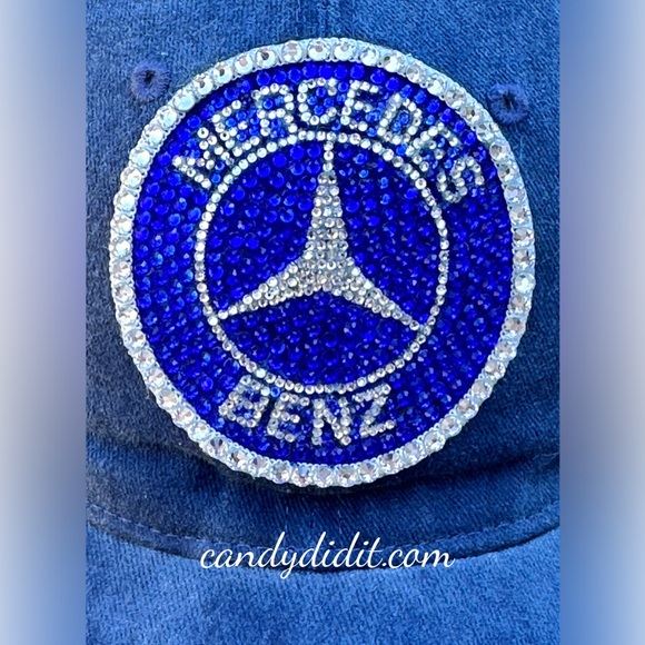 NWT Candy Did It! Handmade Blue Twinkle Mercedes Benz Vintage Look Ball Cap - Picture 4 of 10